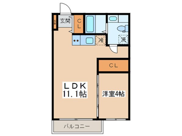 クリフビレッジE棟の物件間取画像